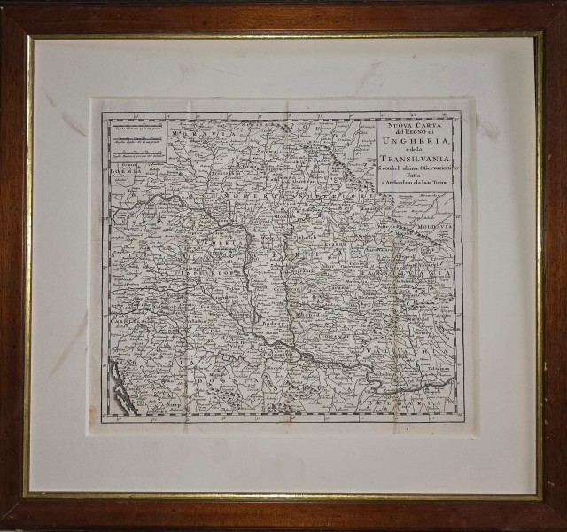 Harta - Noul Regat al Ungariei si Transilvaniei (1760)
