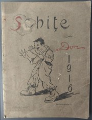 ALBUM CARICATURA: SCHITE DE DON/BUCURESTI 1916:Principele Carol/Regele Ferdinand/Titu Maiorescu/P.P.Carp/I.C.Bratianu/A.C.Cuza/I.G.Duca/Nicolae Iorga+