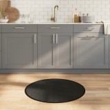 vidaXL Covor rotund, negru, 80 cm, bambus