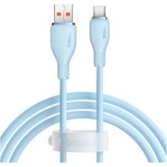 Cablu alimentare si date Baseus Pudding, Fast Charging Data Cable pt. smartphone, USB la USB Type-C 100W, 2m, albastru