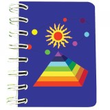 Carnet cu spira Piramida albastra, 7 x 10 cm, 75 foi veline