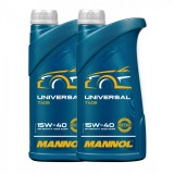 Pachet 2 litri Ulei Motor Mannol Universal 15W40 (Mineral, Protectie Extinsa)