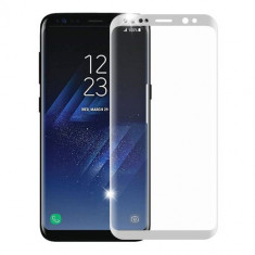 Folie Sticla Samsung Galaxy S8 g950 White Fullcover Tempered Glass Ecran Display LCD