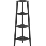 Raft de colt VASAGLE cu 4 polite, cadru metalic si lemn, 125 cm