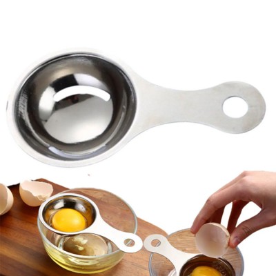 Separator de oua, separa albusul de galbenus, inox, argintiu foto