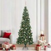 Pom de Crăciun Artificial pentru Colț Verde 210 cm PVC și Metal