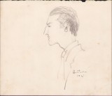 HST A1638 Schiță de Dimitrie &quot;Puiu&quot; Eitel 1941 semnată