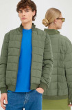 Rains geaca bomber 18180 Liner High Neck Jacket culoarea verde, de tranzitie