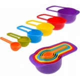 Cumpara ieftin Set 6 linguri de masurat pentru bucatarie, Plastic, Multicolor, Oem
