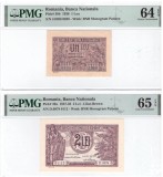 Set Bancnote 1 &amp; 2 Lei 1938, Stare Buna - Bancnota Romaneasca Veche
