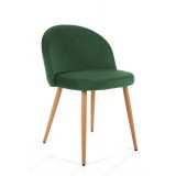 Scaun bucatarie/living, Akord, Maiden, catifea, otel, verde si natur, 54x54x76 cm, Akord Furniture Factory