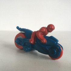 * Jucarie veche, de colectie, motocicleta cu motociclist, plastic, 9x4cm