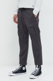 Abercrombie &amp; Fitch pantaloni barbati, culoarea gri