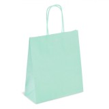 Sacoșă Cadou, Model Kraft, Verde Mentă, Dimensiuni 26x11x35cm