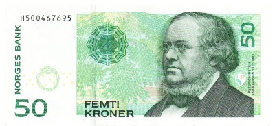 Norvegia 50 Kroner 2011 Seria H500467695 foto