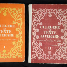 CULEGERE DE TEXTE LITERARE VOL 1 SI 2 CLASELE V-VIII .