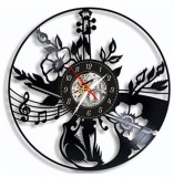 VIOARA CU FLORI-ceas de perete