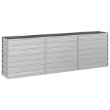 Cumpara ieftin Strat inaltat de gradina argintiu 240x40x77 cm otel galvanizat