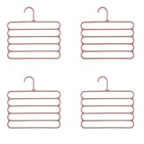 Set 4 umerase multifunctionale din plastic cu 5 pozitii pentru pantaloni, fuste, cravate, prosoape, care ajuta la economisirea s, Oem
