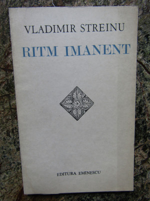 Ritm imanent - Vladimir Streinu foto