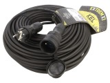 Prelungitor alimentare KEL 3x1,5mm2 40m 16A cu 1 priză negru