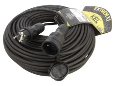 Prelungitor alimentare KEL 3x1,5mm2 40m 16A cu 1 priză negru