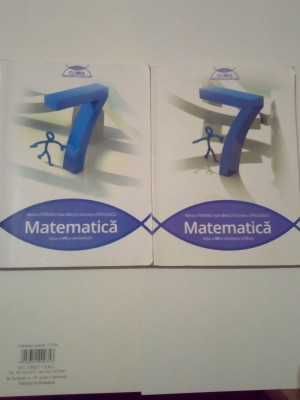 MATEMATICA CL.a VII-a - an 2017- semestrul 1 + 2 ( 2 vol ) ~ D.SAVULESCU foto