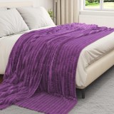 vidaXL Pături de aruncat 6 pcs Violet 270 x 240 cm Molton 42016904