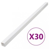 vidaXL Șine de cabluri, 40x25 mm, 30 m, PVC