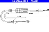 ATE 24.3728-0122.2 Cablu ambreiaj