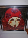 Madmoiselle Mona Blue Art print Franta reproducere Corinne Reignier
