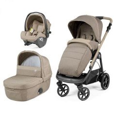 Carucior 3 in 1 Peg Perego Veloce, SLK, 0 - 22 kg, Sand, Bej