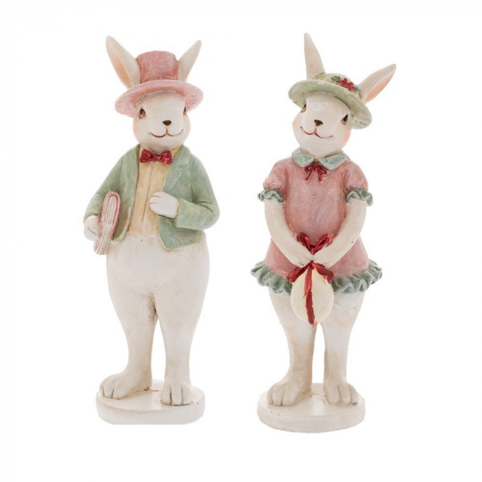Set 2 figurine Bunny Pastel 5 cm x 15 cm