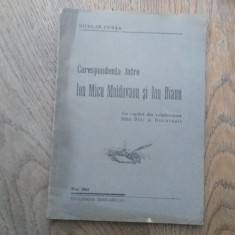 Nicolae Comsa - Corespondenta intre Ion Micu Moldovan si Ion Bianu, 1943