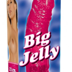 BIG JELLY Vibrator Rosu Stralucitor XXL