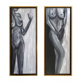 Set de două lucrări &ndash; Nud figurativ (diptic)