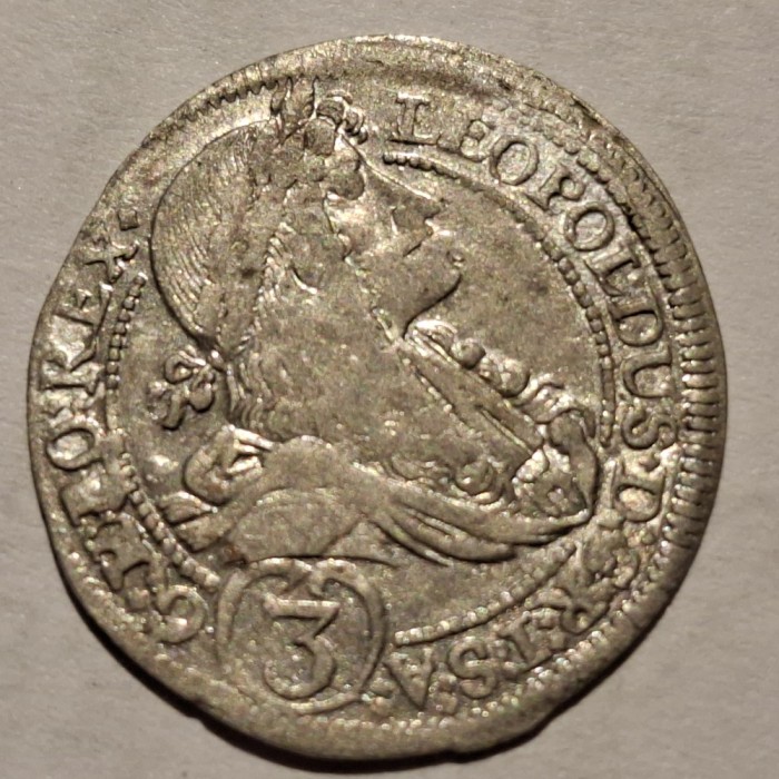Austria 3 kreuzer 1695 / IA argint Leopold l