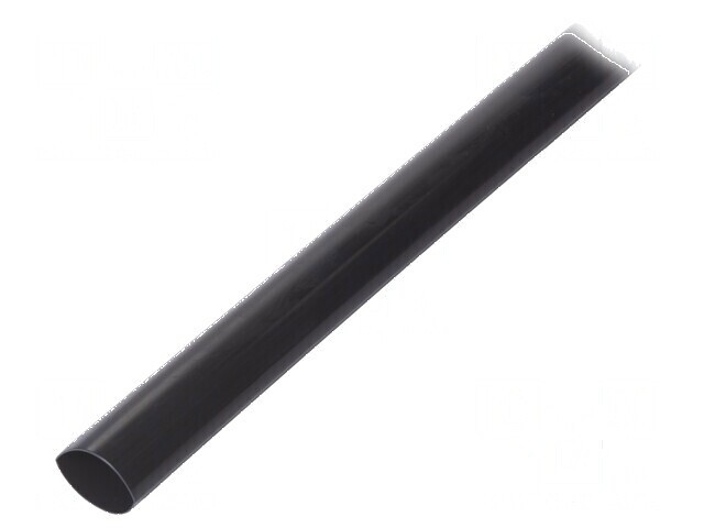 Manșon termocontractabil negru cu adeziv 40mm, lungime 1m