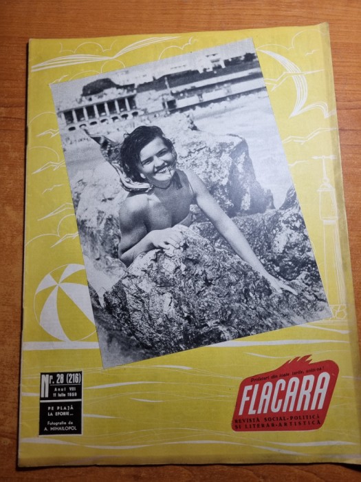 revista flacara 11 iulie 1959-articol si foto loc. tandarei,delta dunarii