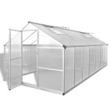 vidaXL Seră, 10,53 m&sup2;, aluminiu ranforsat