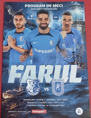 Program meci fotbal FARUL CONSTANTA - UNIVERSITATEA CRAIOVA (27.08.2023) foto