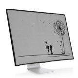 Husa pentru monitor de 27-28 inch, Kwmobile, Gri/Negru, Textil, 45116.08