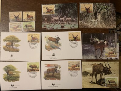 mali - serie 4 timbre MNH, 4 FDC, 4 maxime, fauna wwf foto