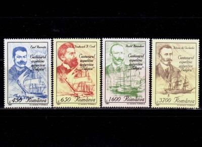 RO 1997 LP 1440 &amp;quot;Centenarul expeditiei antarctice Belgica&amp;quot;, serie , MNH foto