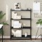 vidaXL Bibliotecă cu 4 niveluri, negru, 80x30x120 cm, lemn prelucrat 837672