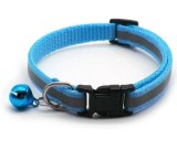 Zgarda reflectorizanta pentru pisica sau caine, cu clopotel, reglabila - Bleu, Oem