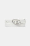 Diesel curea de piele OVAL D LOGO B-1DR 25 culoarea alb, X09716.P1245