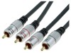 Cablu RCA x2 10m Negru