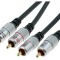 Cablu RCA x2 10m Negru