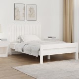 Cumpara ieftin Tăblie de pat pentru perete, alb, 127,5x3x60 cm, lemn masiv pin